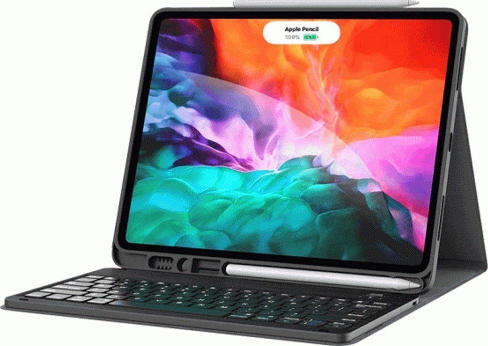 Green Premium Vegan Leather Case iPad 10.2 With Wireless Keyboard — image 2