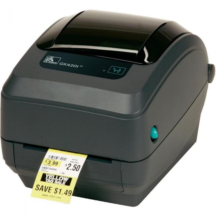 Zebra GK420T Thermal Transfer Desktop Printer – 4-Inch Label Printing with USB & Ethernet — image 1