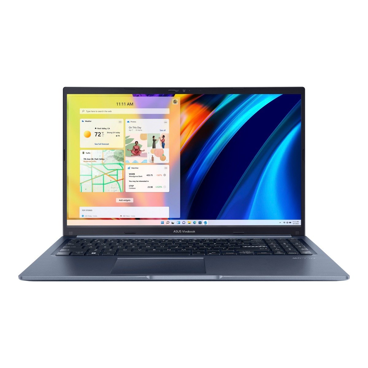 Asus X1502ZA-E8299W Intel Core i5 1240P 1.70GHZ 8GB RAM 512GB SSD Intel IRIS XE Graphics 15.6" FHD Touch Display Wireless Bluetooth Camera Windows 11 Home English-Arabic Keyboard Sliver Color — image 2