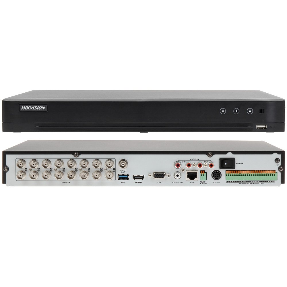 Hikvision iDS-7216HQHI-M2/S(C) 16 channel TurboHD DVR, up to 4MP, 2x HDD, extra IP Channels — image 1