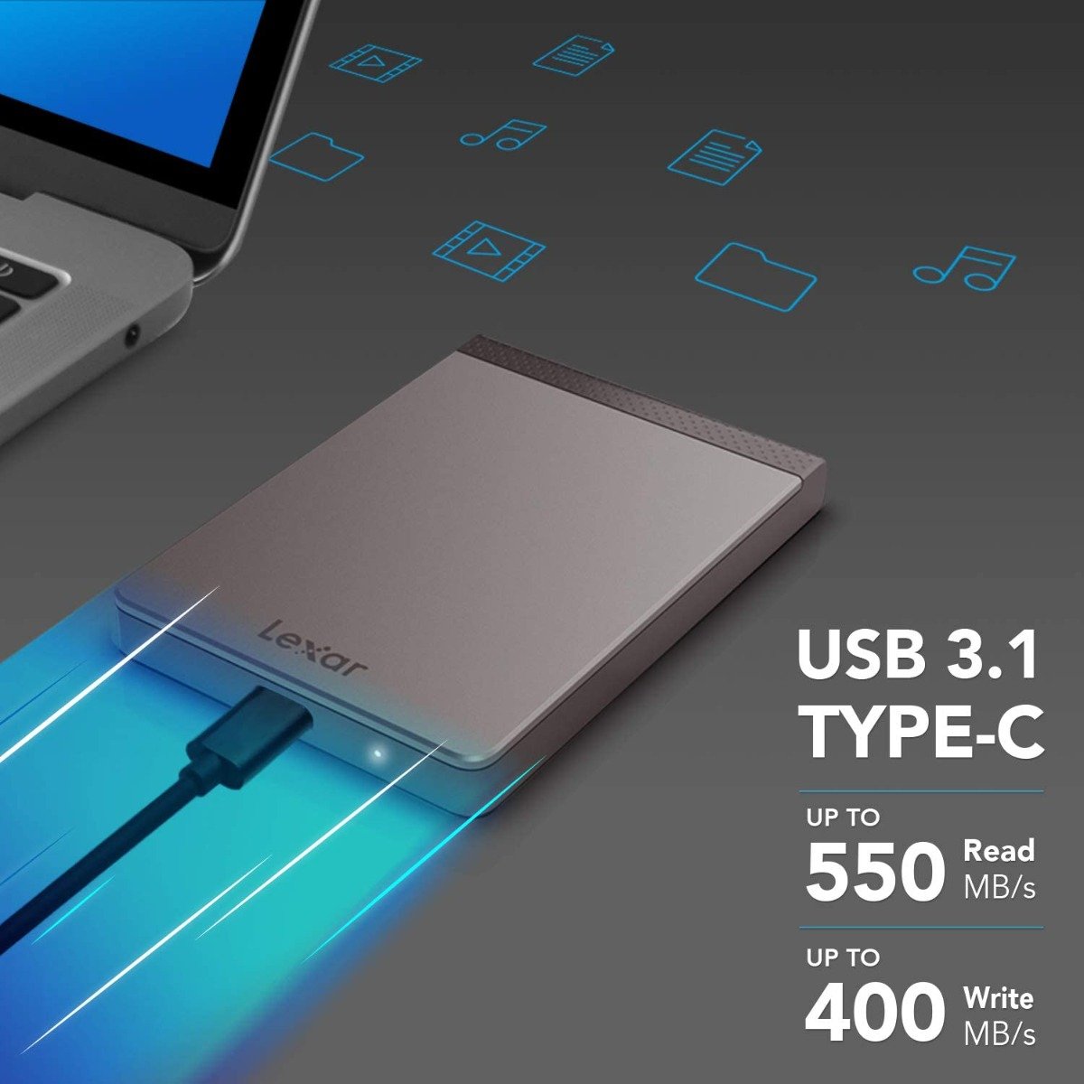 Lexar SL100 512 GB Portable SSD — image 2