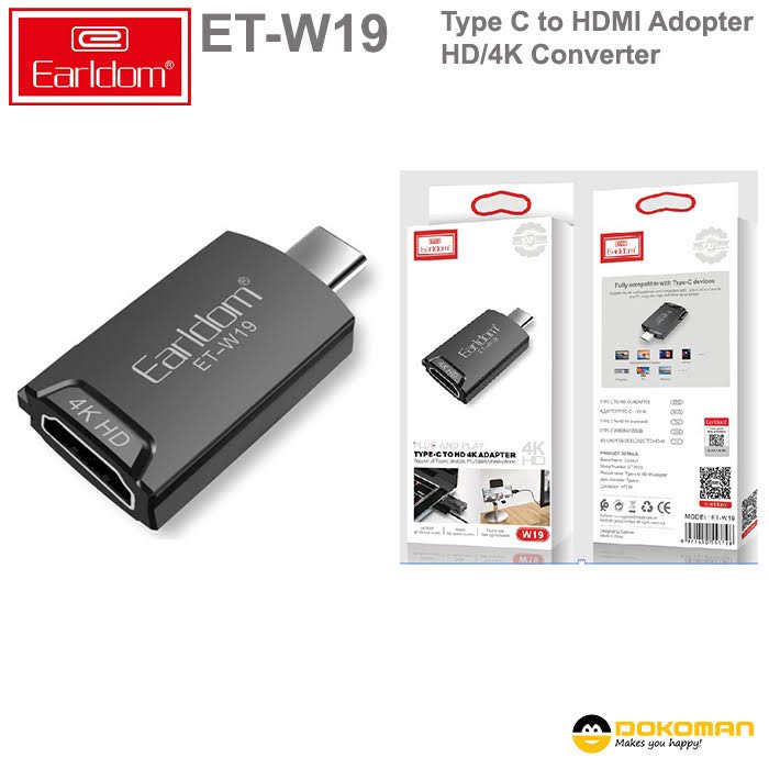 Earldom Plug And Play Type C To HD 4K Adapter — image 3