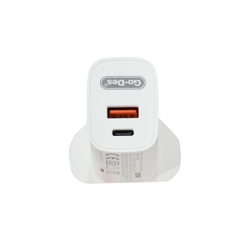 Go Des GD-QC3013 20w USB C To USB A Dual Quick Charger — image 2