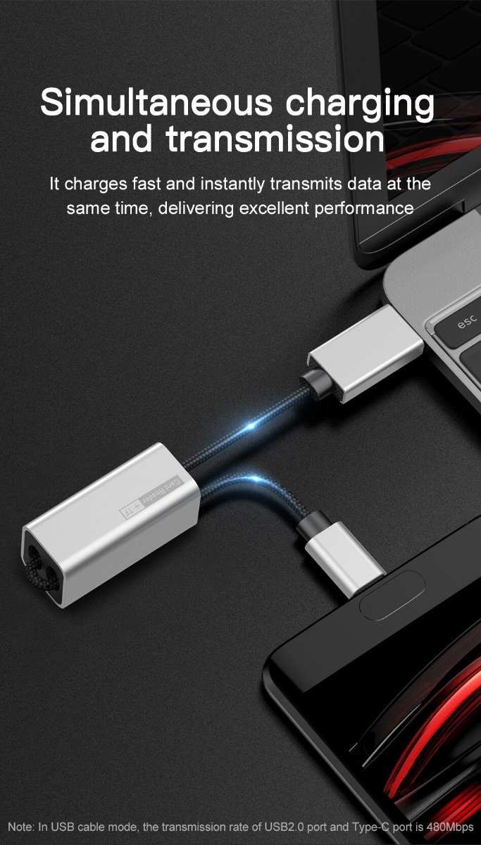 Baseus Card Reader Cable – High-Speed USB Memory Card Reader — image 2