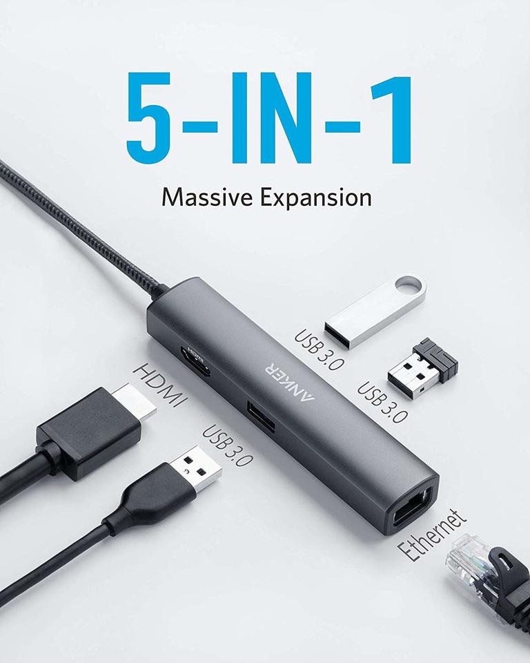 Anker Power Expand+ 5 in 1 USB C Ethernet Hub A8338HA1 — image 2