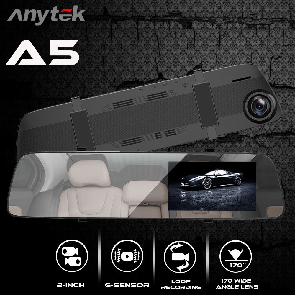 ANYTEK A5+ Car Rear-view Mirror DVR Dashcam 4.5 inch Full 1080P Video Recorder Night Vision Dash Camera — image 2