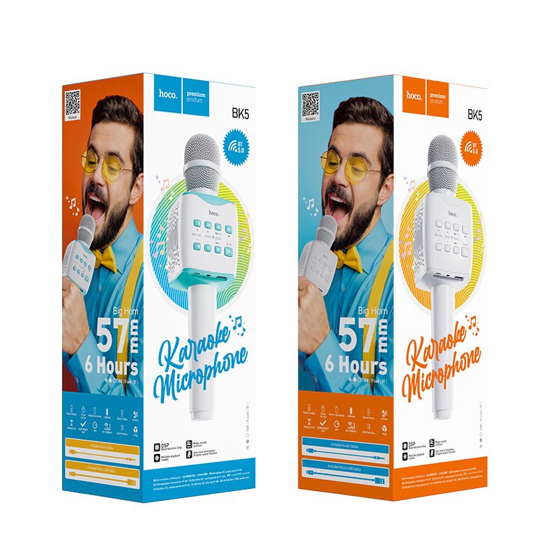 Hoco BK5 Cantando Wireless microphone for karaoke with column — image 1
