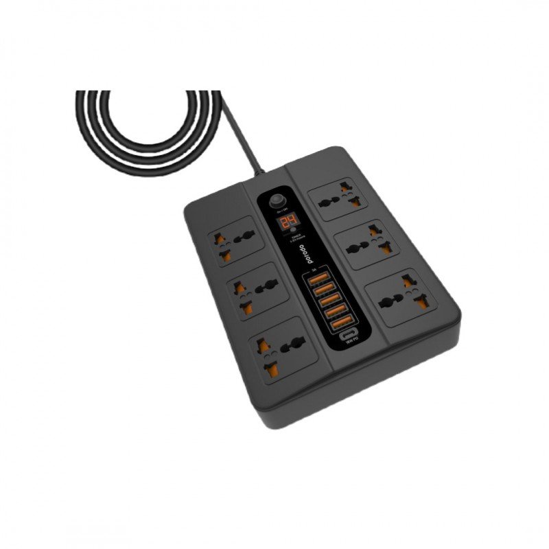 Porodo 5 USB 6 AC Output 1 USB C PD Power Extension Multi plug — image 2