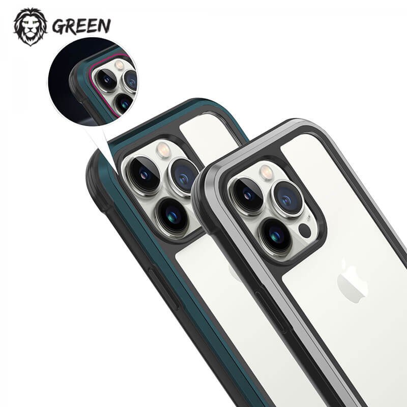 Green Hibrido Shield Case With Protective Aluminium Bumper 6.7" — image 3