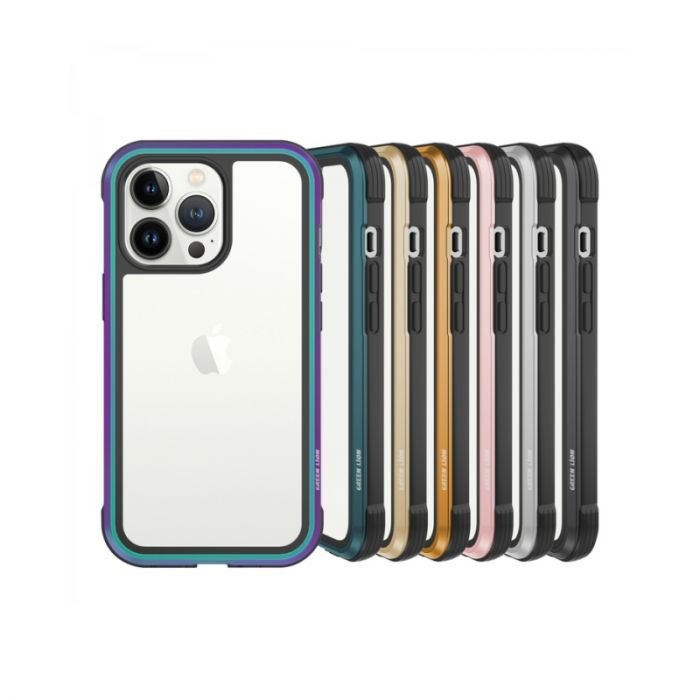 Green Hibrido Shield Case With Protective Aluminium Bumper 6.7" — image 1