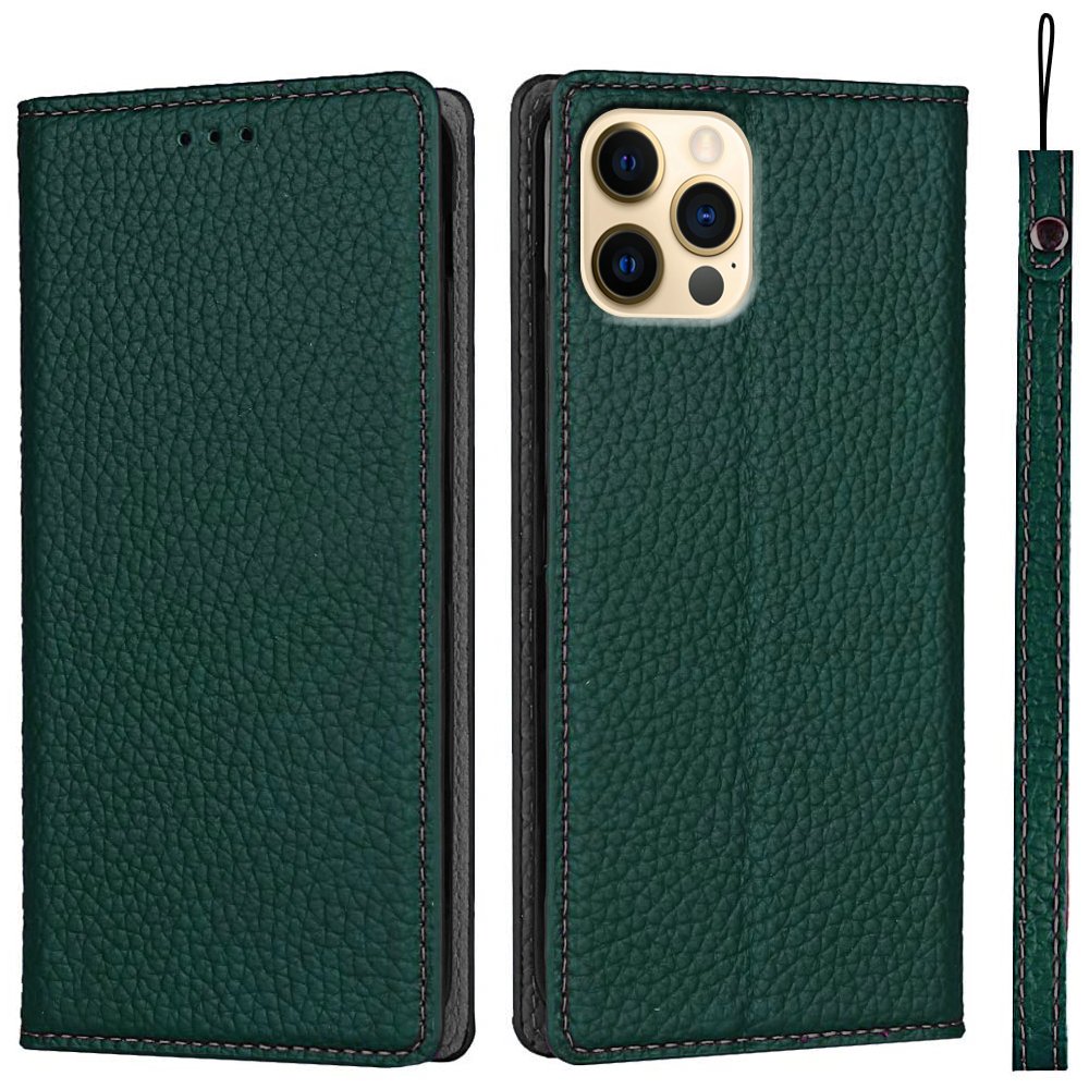 Green Wallet Folio Leather Case iPhone 13 Pro Max 6.7" — image 1
