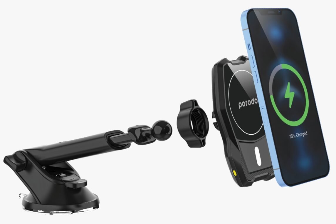 Porodo Magsafe Car Mount with Air Vent And Extension Stand — image 2
