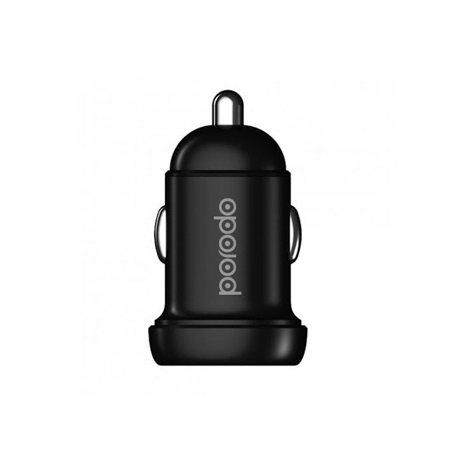 Porodo Dual Port Mini Car Charger 2.4 A - Black — image 2