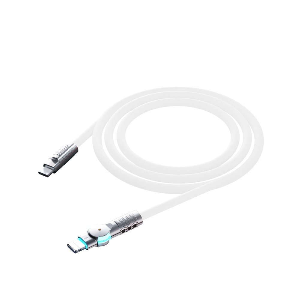 Porodo Single Head Rotating Cable PD100W, Type-C to Type-C 100W — image 3
