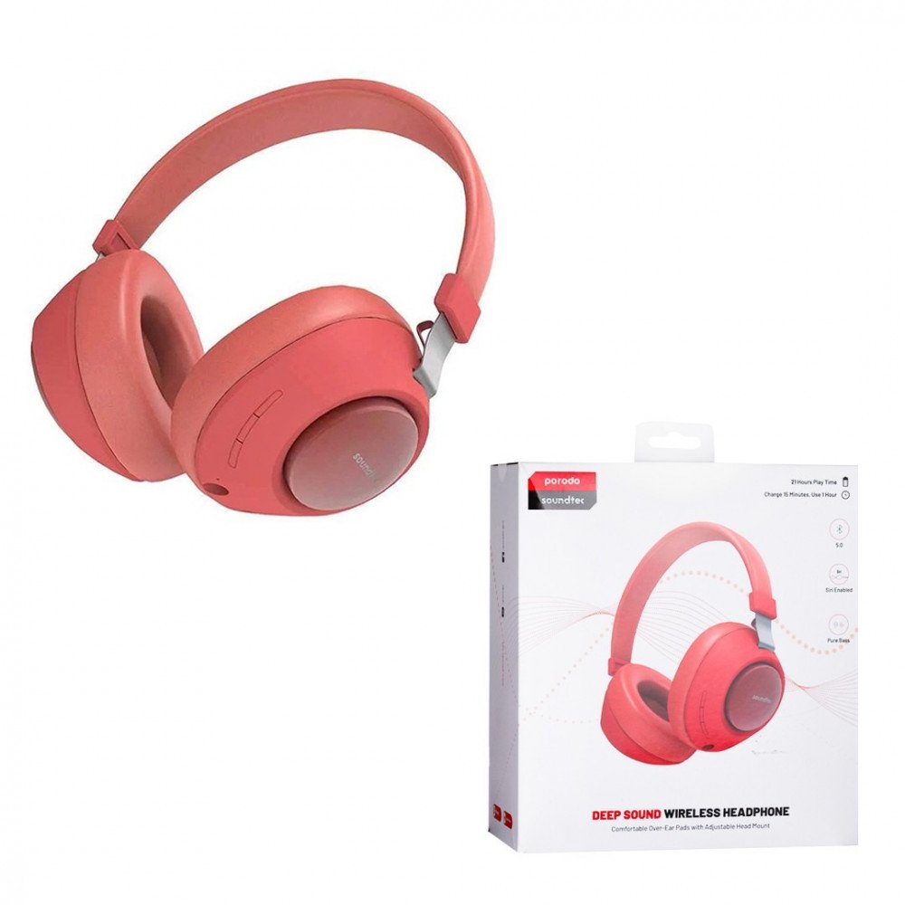 Porodo Soundtec Deep Sound Wireless Over Ear Headphone — image 1