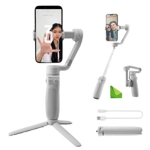 ZHIYUN Smooth Q4 Combo Gimbal Stabilizer 3-Axis Smart phone Gimbal Built-in Extension Rod Foldable — image 1