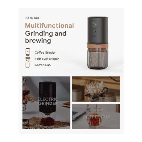 Icafilas Electric Coffe Grinder Multifunctional Grinder & Dipper All in One — image 2