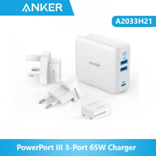 Anker A2033H21 PowerPort III 3-Ports 65W Charger — image 2