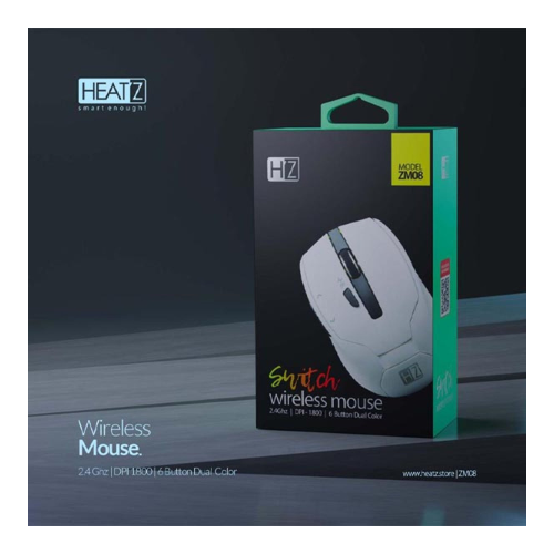 Hz ZM08 Wireless Mouse 6 Button Dual Color — image 2