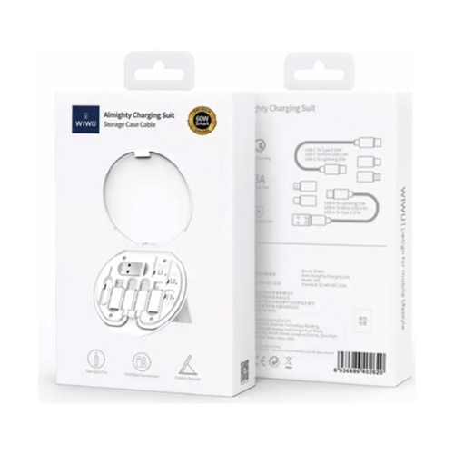 WIWU Almighty Charging Suit Storage Cable Case White — image 2