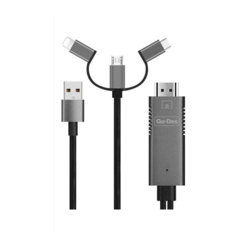 Go Des GD-8272 3 in 1 HDTV Cable1.8m — image 3