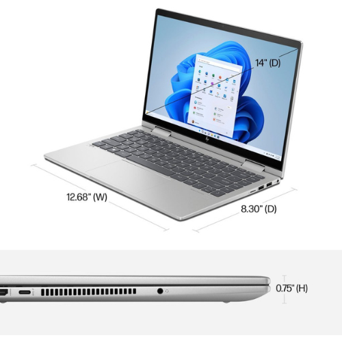 HP ENVY 2-in-1 14" Full HD Touch-Screen Laptop  Intel Core i7 16GB Memory 1TB SSD Natural Silver With English Keyboard — image 2