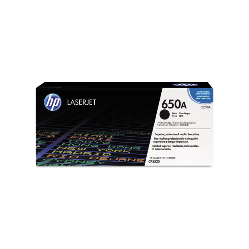 HP 650A LaserJet Black Print Toner Cartridge | CE270A — image 2