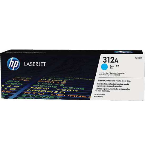 HP 312A Cyan LaserJet Toner Cartridge | CF381A — image 1