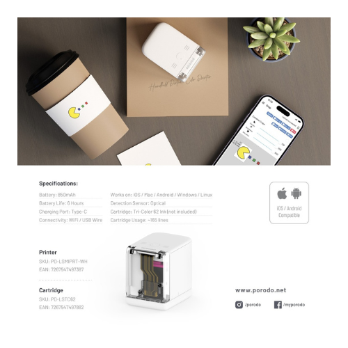 Porodo Portable Handheld Printer PD-LSMIPRT — image 3