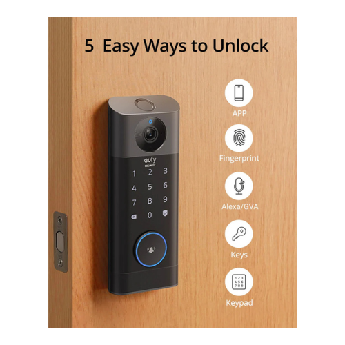 Eufy Video Smart Lock FingerPrint & Wi-Fi -Black E8530KY1 — image 3