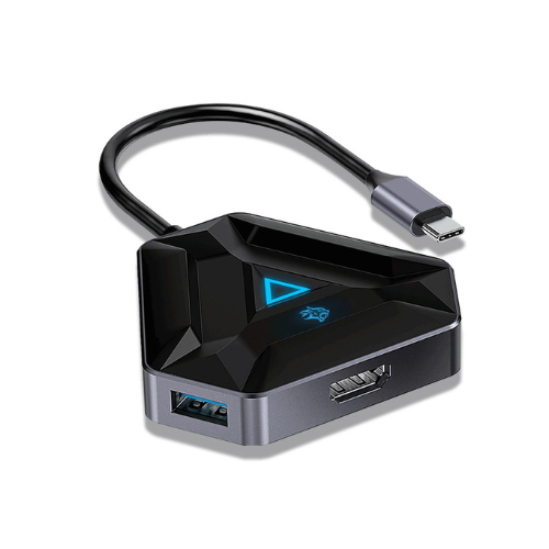 Porodo Gaming 6 in 1 USB C Hub Type C PD 100W HDMI USB SD MicroSD - PDX529 — image 1