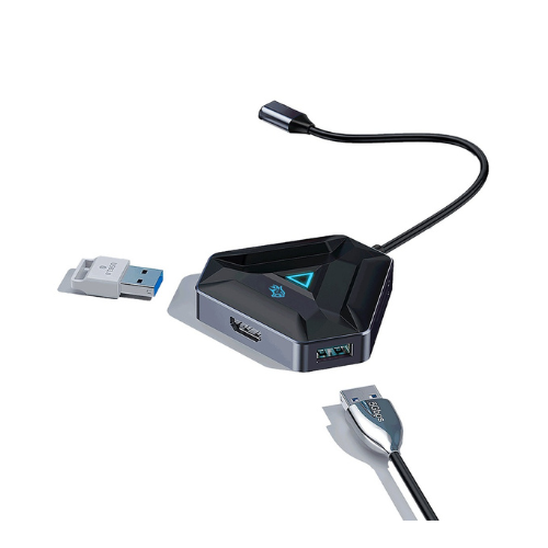 Porodo Gaming 6 in 1 USB C Hub Type C PD 100W HDMI USB SD MicroSD - PDX529 — image 2