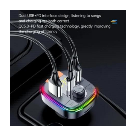 Yesido Y45 43W PD + QC3.0 FM Transmitter Car Charger — image 2