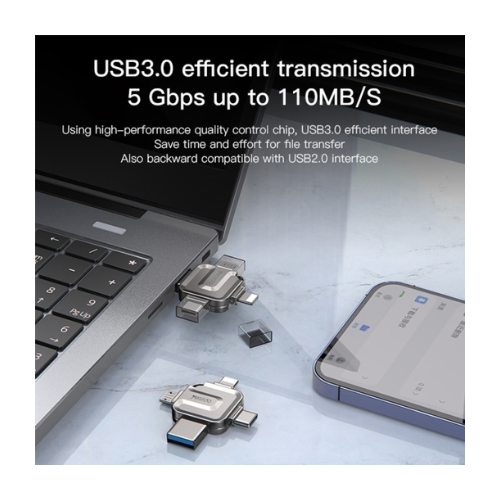 Yesido FL15 64GB USB + 8 Pin + Mirco USB + Type-C 4 in 1 USB Flash Drive with OTG Function — image 2