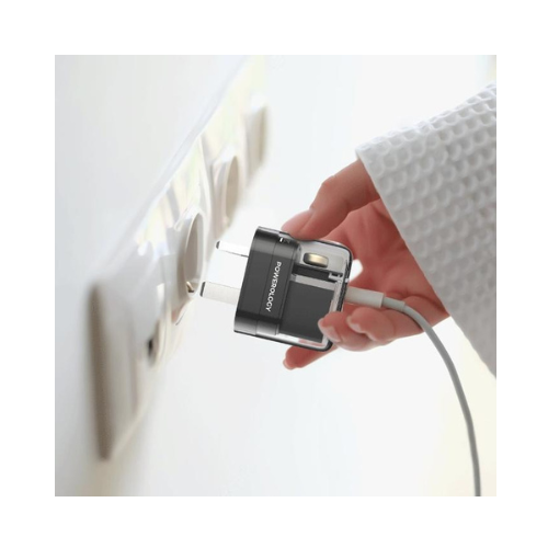 Powerology Crystalline Series Dual PD Gan Charger With Folding Plugs PWCUQCO20 — image 3