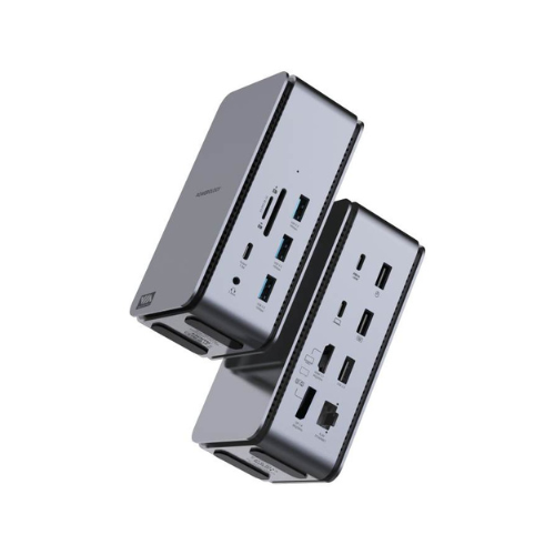 Powerology 15 IN 1 Dual Dock Station PW15IN1DS-GY — image 1