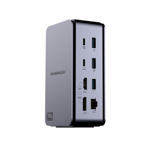 Powerology 15 IN 1 Dual Dock Station PW15IN1DS-GY — image 2