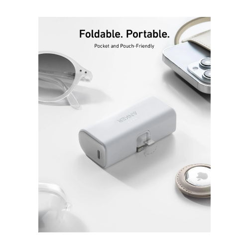 Anker Nano Power Bank 12W, Built-In Lightning Connector 5000mAh White A1645H31 — image 2