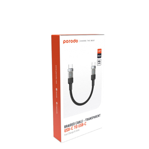 Porodo USB C To C 35CM 60W Cable USB C Cable — image 2