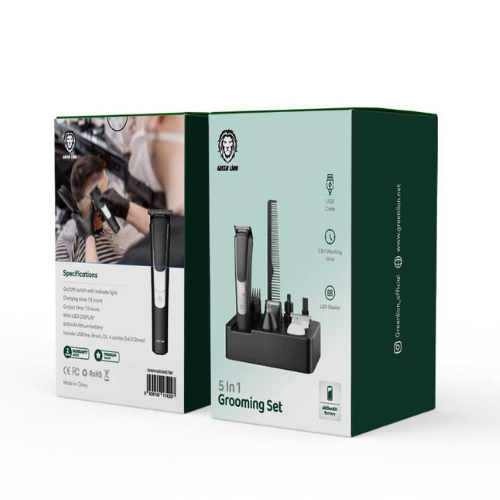 Green Lion 5 in 1 Grooming Set 600mAh - Black — image 2