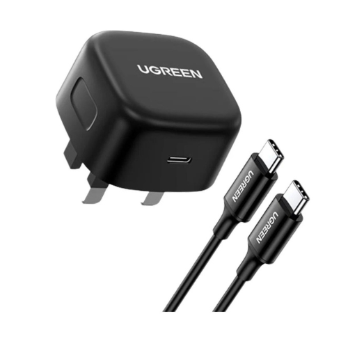 U GREEN 25W PD Fast Charger With USB C To USB Cable 2M Black — image 2