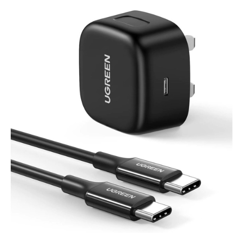 U GREEN 25W PD Fast Charger With USB C To USB Cable 2M Black — image 1