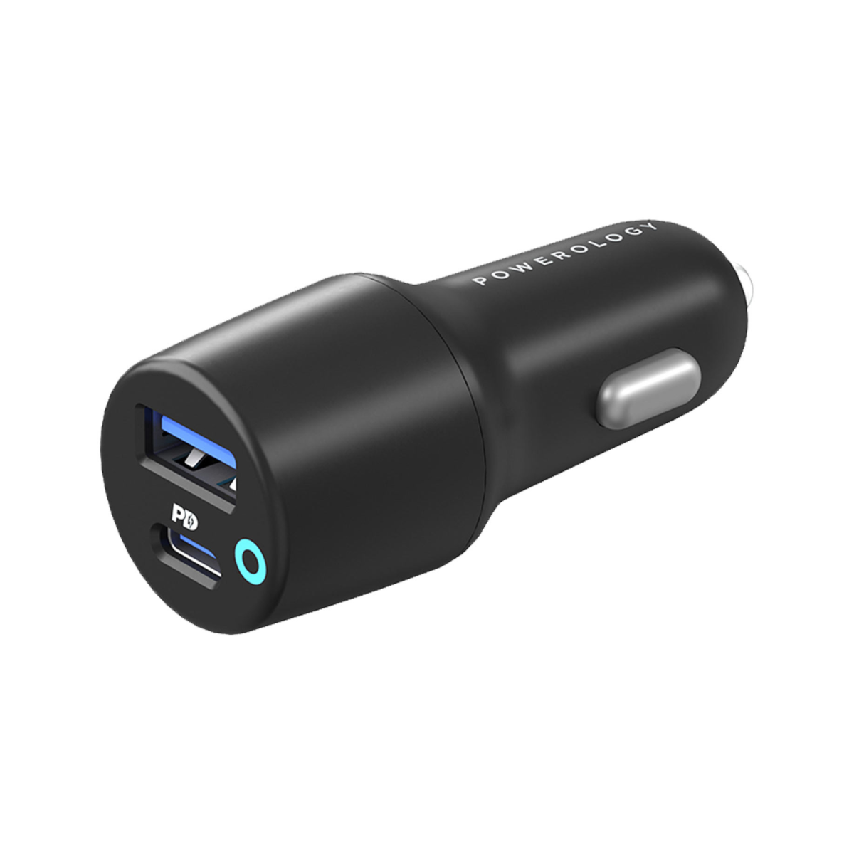 Powerology Dual Port LED Car Charger PD 20W+QC 18W — image 2