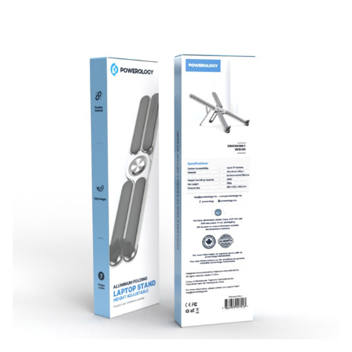 Powerology Adjustable Aluminum Alloy Portable and Foldable Laptop Stand — image 1