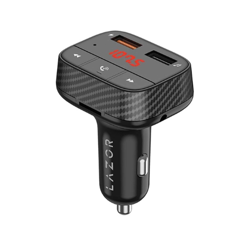Lazor Voyager CC31 Car Charger, Dual USB & Wireless FM Transmitter, 20W Fast Charging — image 2