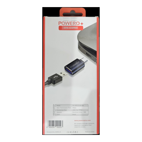POWERO+ OTG USB A TO C Black — image 1