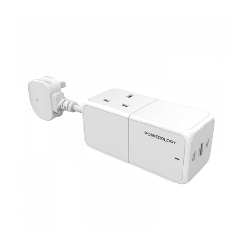 Powerology 65W USB Power Strip with Dual Power Sockets — image 2