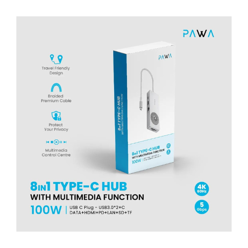 Pawa 8 in 1 Type C Hub 100W — image 2
