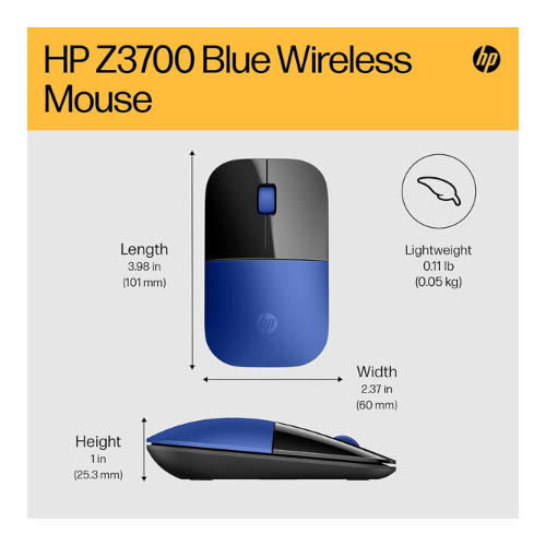 HP Z3700 Blue Wireless Mouse Euro — image 2