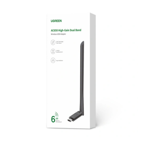 UGREEN AC650 High-Gain Dual Band Wireless USB Adapter — image 3